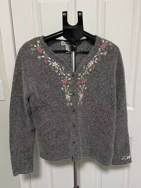 Dressbarn Embroidery Cardigan